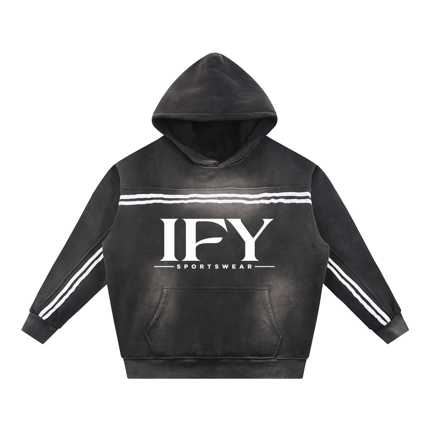 Elevate Your Style with the Sun Fade Contrast Tape Hoodie