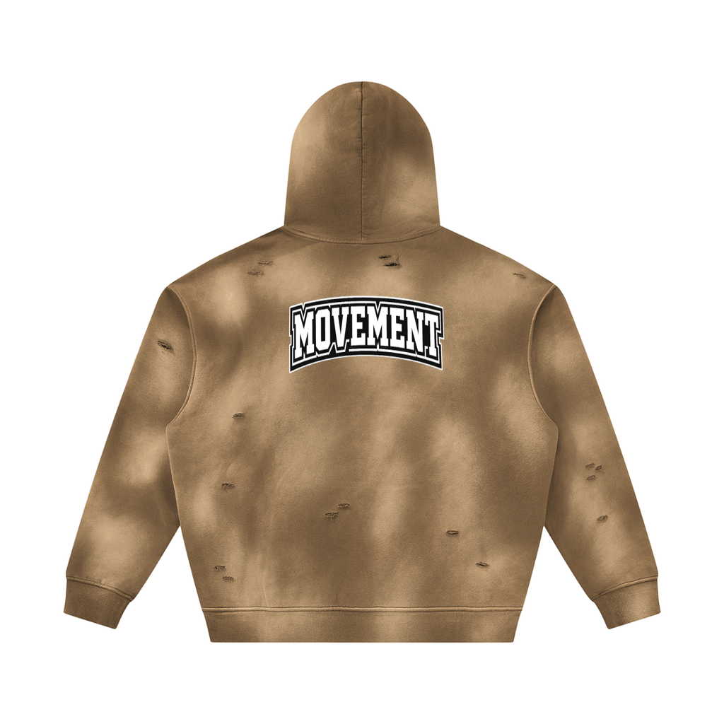 Unisex Frayed Fleece Hoodie for Ultimate Comfort and Style