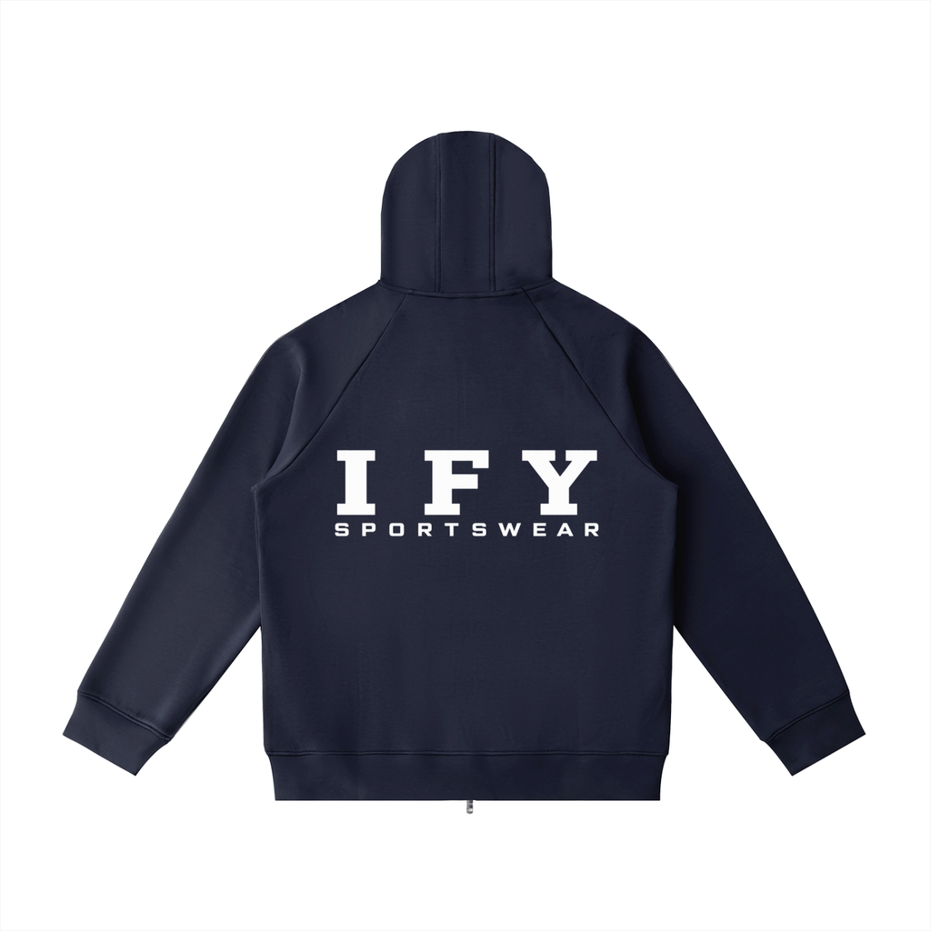 Heavyweight Raglan Sleeve Zip Hoodie