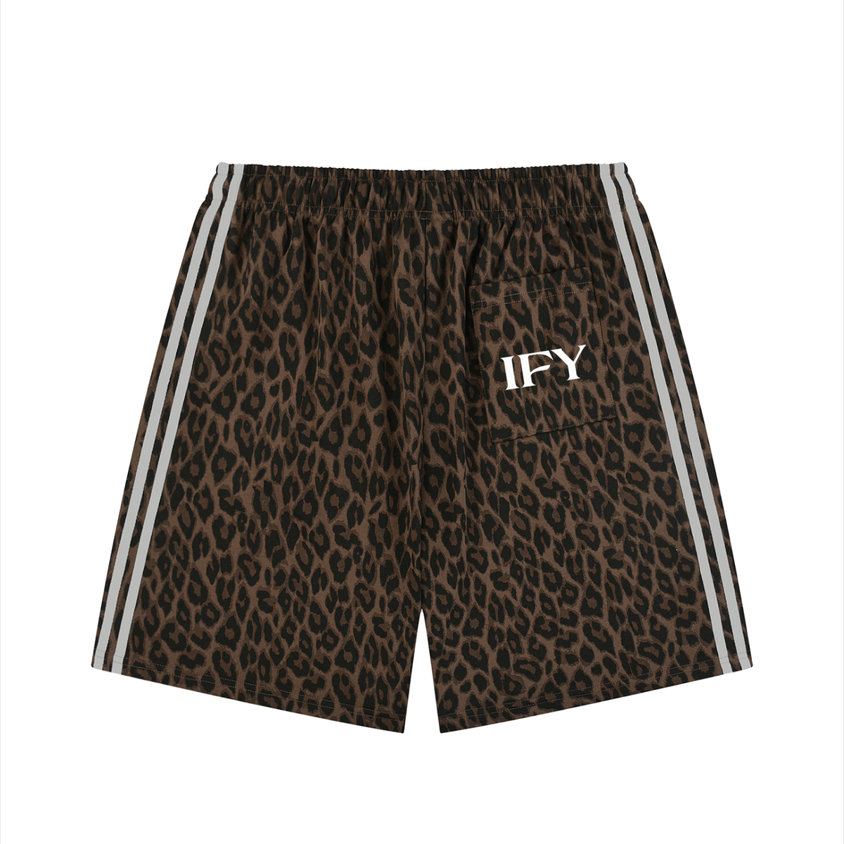 Unisex Heavyweight Leopard Drawstring Shorts