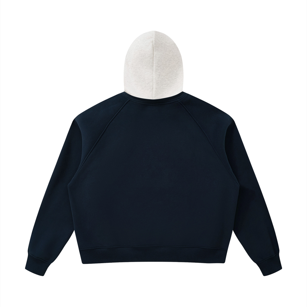 Unisex Fleece Raglan Color Block Hoodie