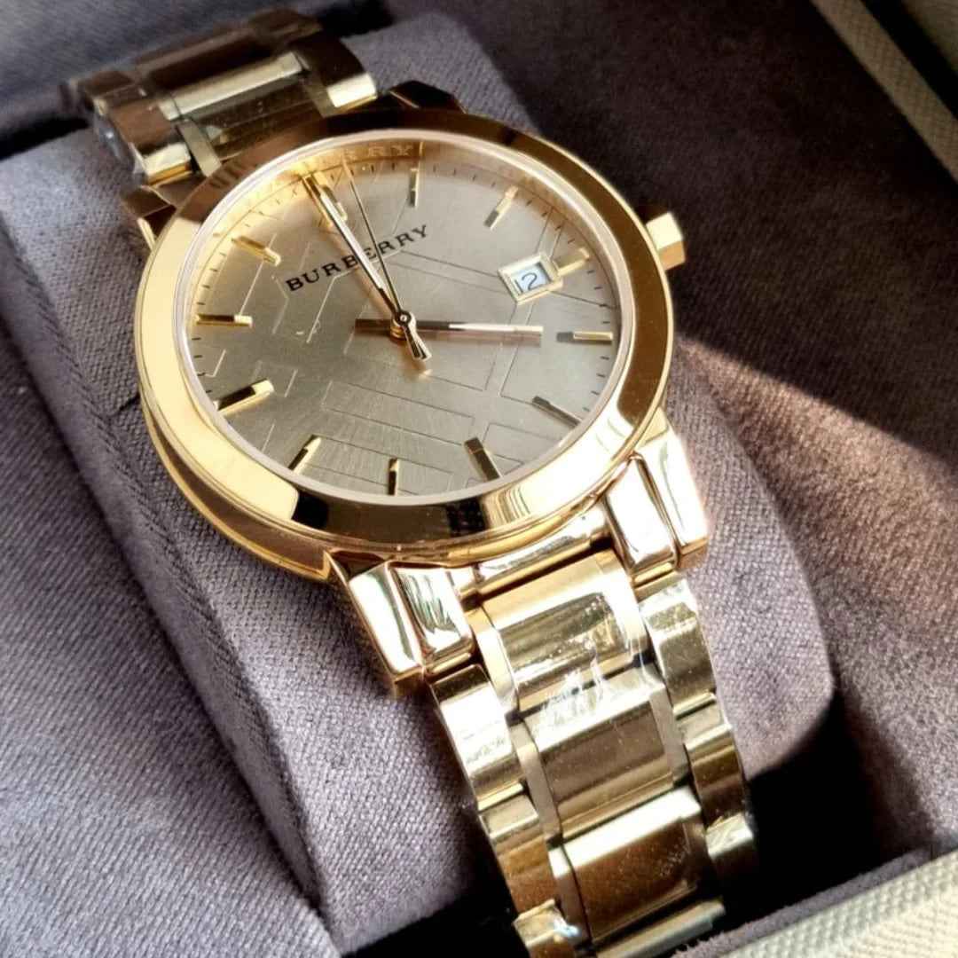 Burberry BU9033 The City Unisex Gold Watch