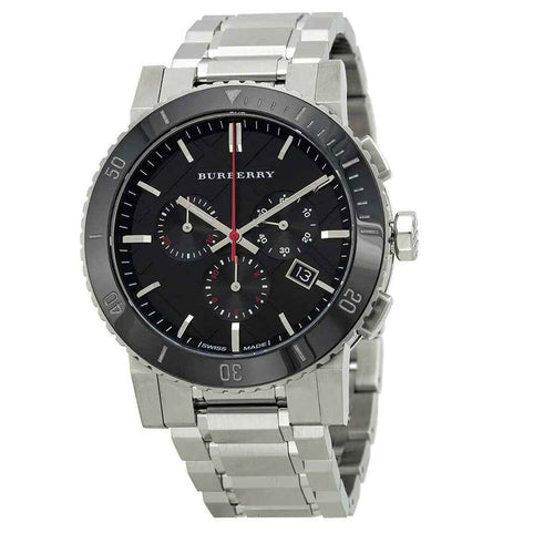 Burberry BU9380 The City Men's Silver & Black Dial Watch