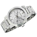 Burberry BU9750 The City Unisex Silver Chronograph Watch
