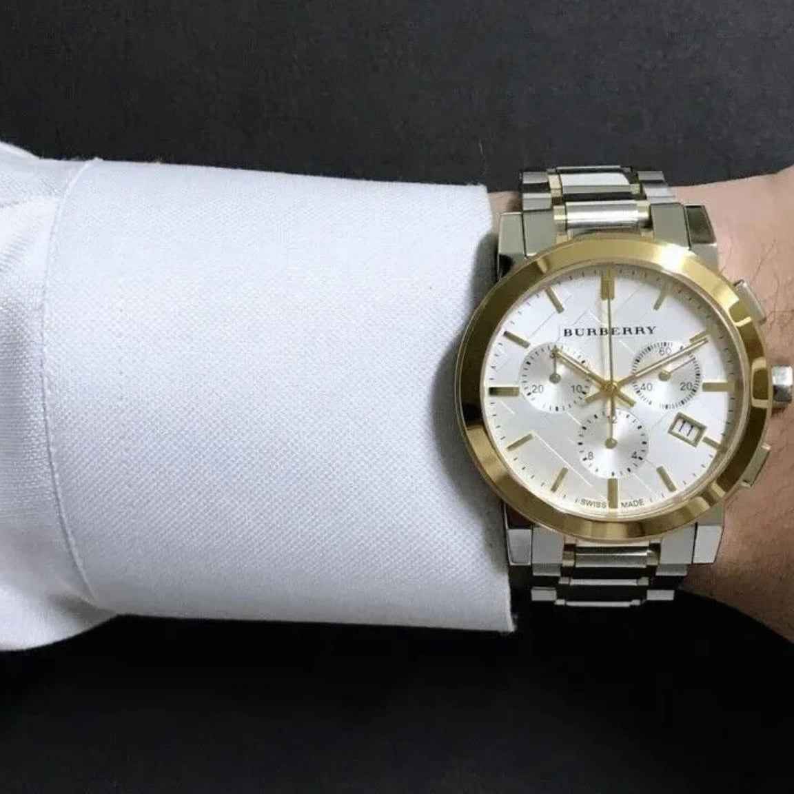 Burberry BU9751 The City Unisex Two-Tone Chronograph Watch