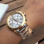 Burberry BU9751 The City Unisex Two-Tone Chronograph Watch