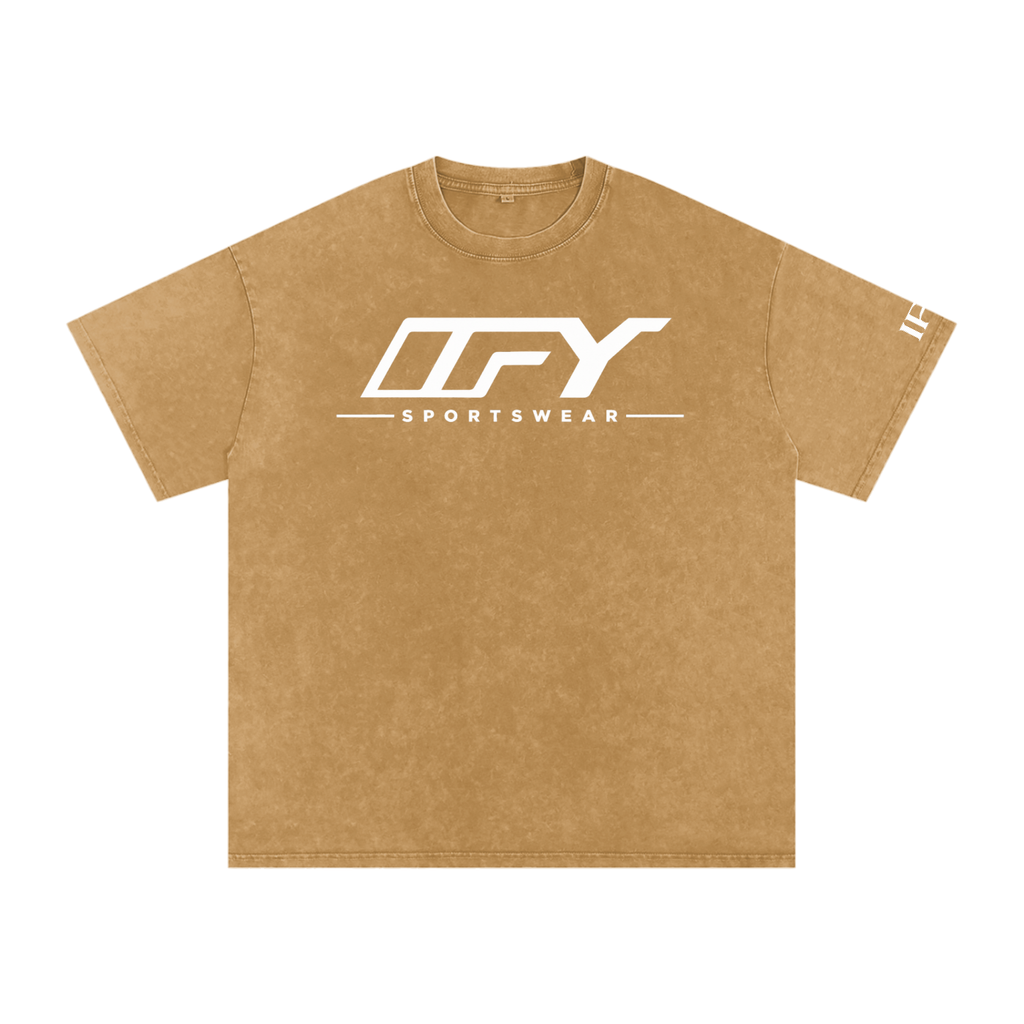 Snow Washed Oversized Cotton T-Shirt