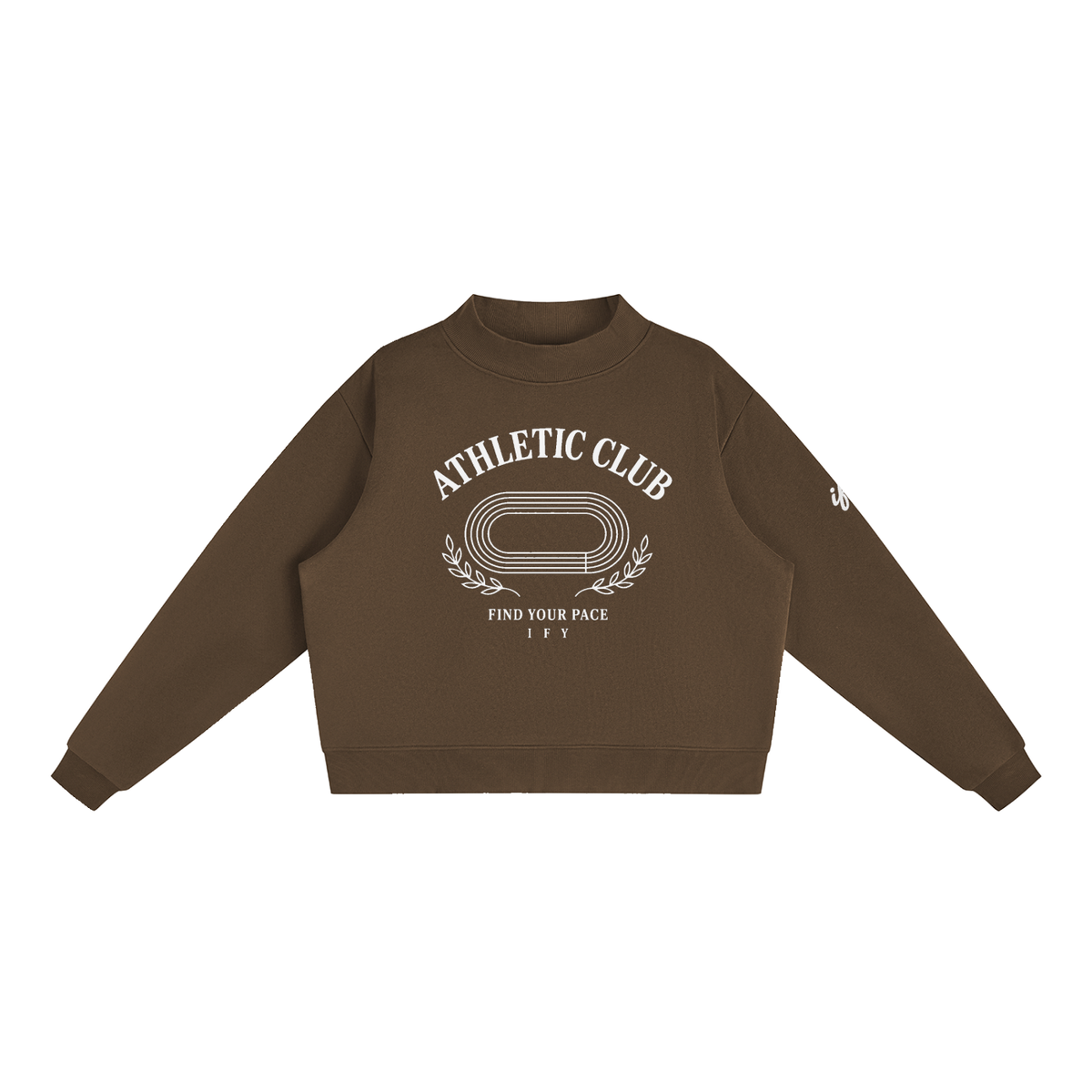 Oversized Mock-Neck Fleece Sweatshirt
