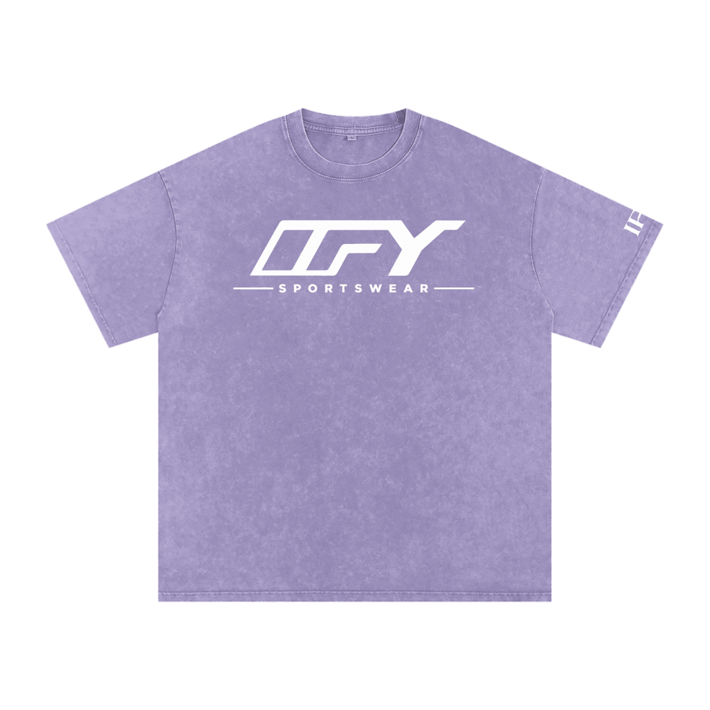 Snow Washed Oversized Cotton T-Shirt