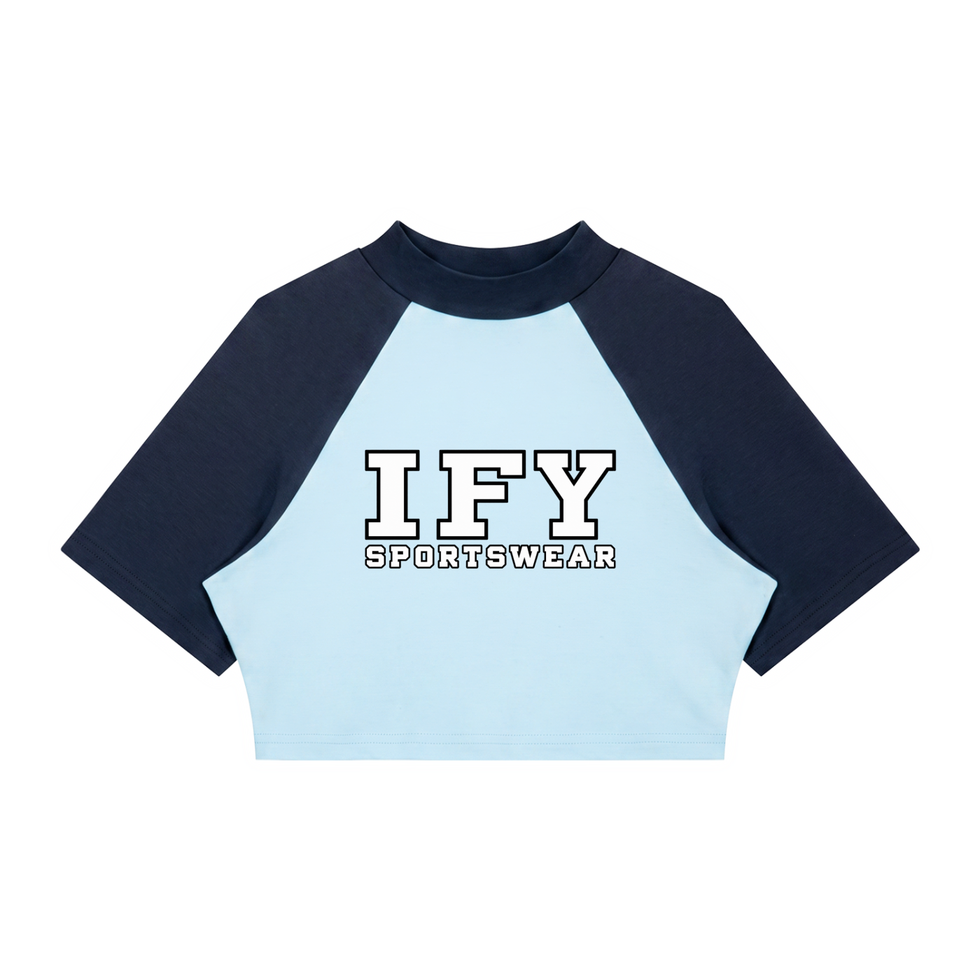 Women’s Color Block Raglan Crop T-Shirt