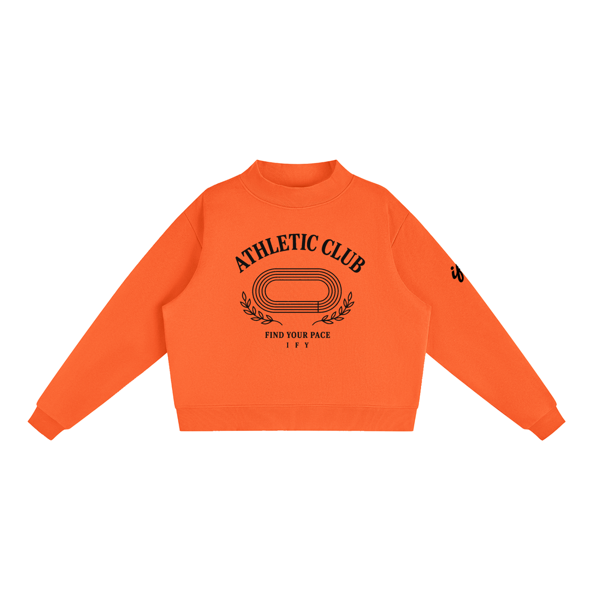 Oversized Mock-Neck Fleece Sweatshirt