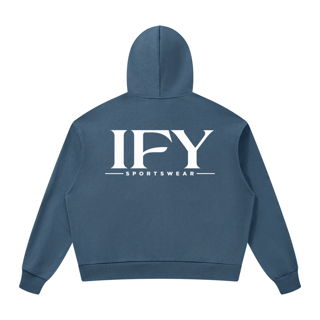 Unisex Drop Shoulder Full Zip Hoodie - Comfort Meets Style for Every Occasion