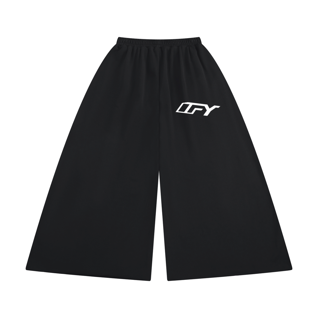Raw Edge Wide Leg Sweatpants
