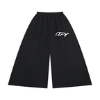 Raw Edge Wide Leg Sweatpants