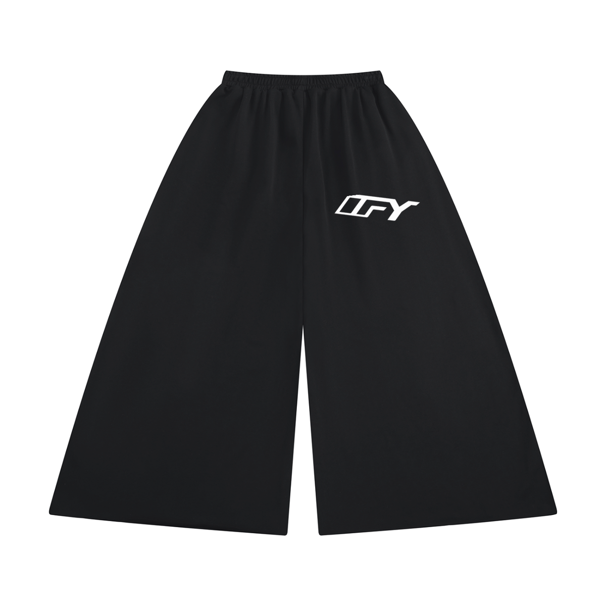 Raw Edge Wide Leg Sweatpants