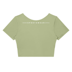 Women's Panelled Crop Yoga T-Shirt