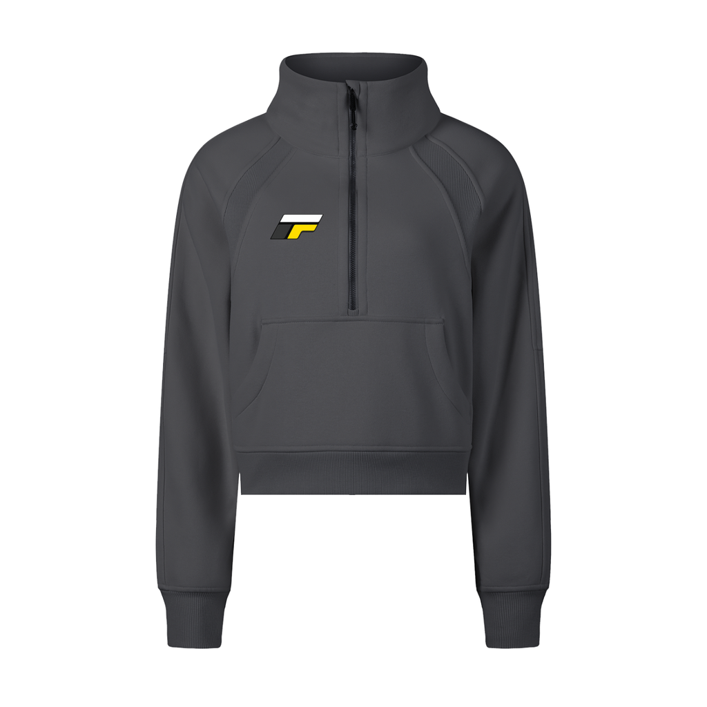 Cropped Half-Zip Sweatshirt