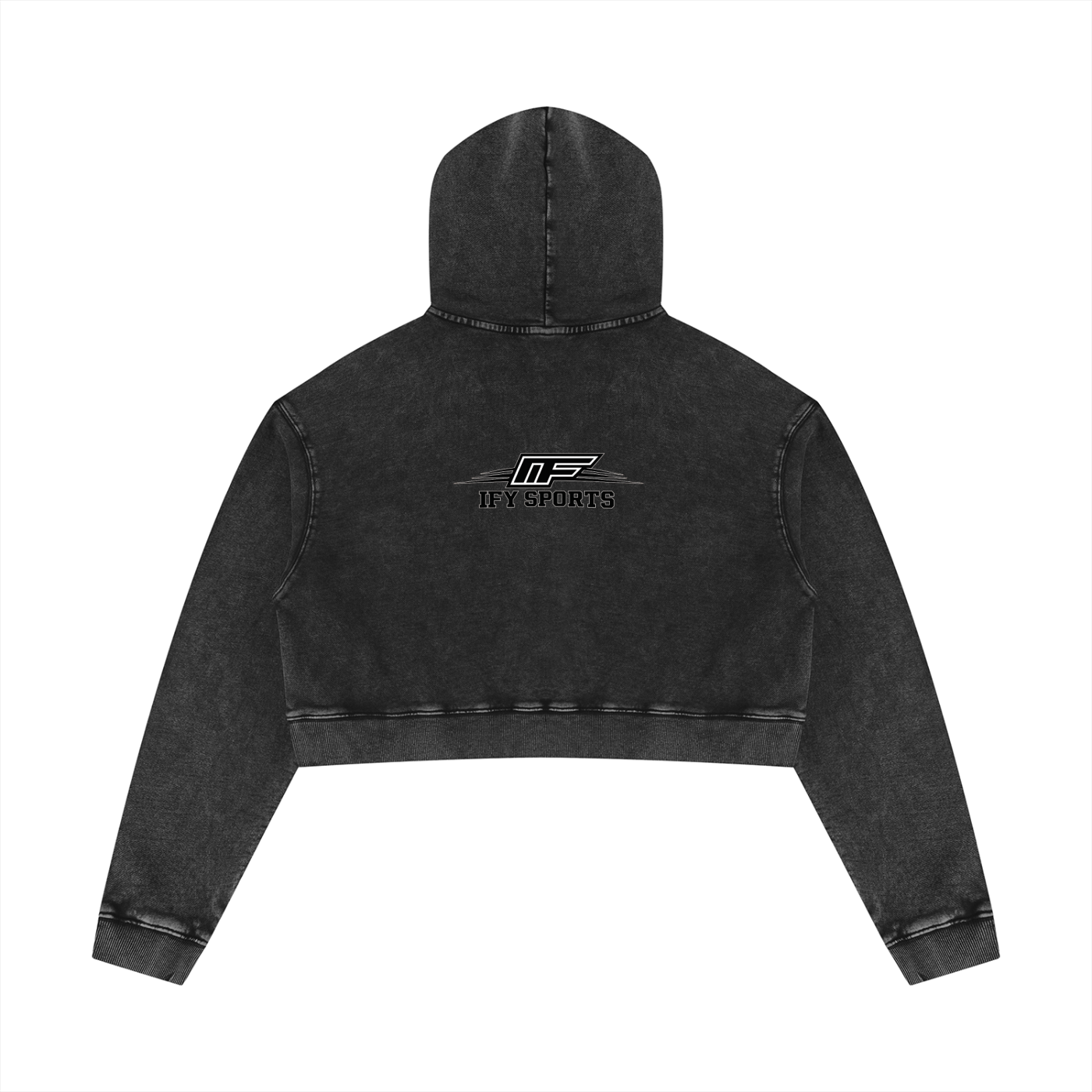Elevate Your Everyday Look with Our Women's Mineral Washed Crop Hoodie