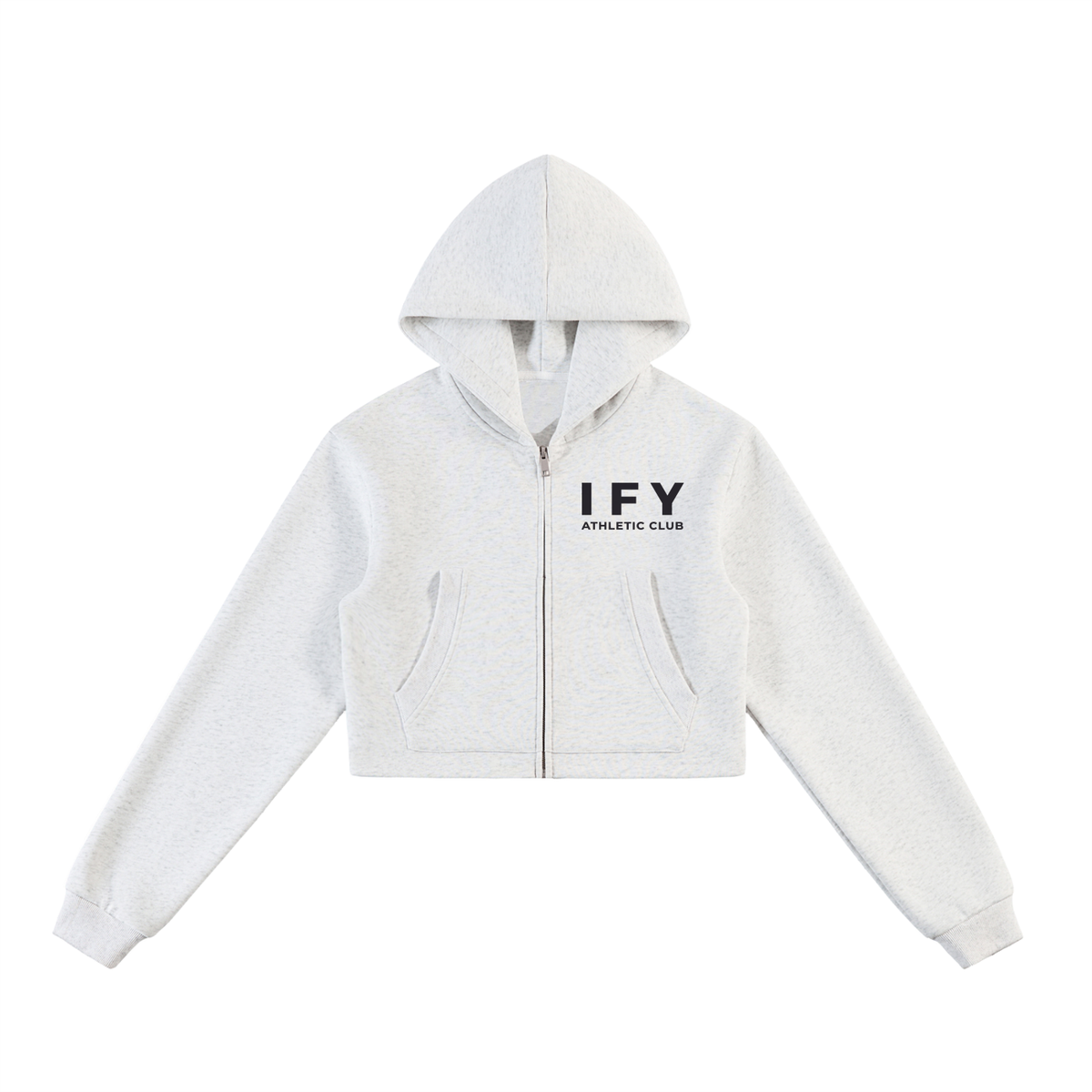Cropped Zip-Up Hoodie