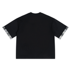 Unisex Plaid Paneled T-Shirt