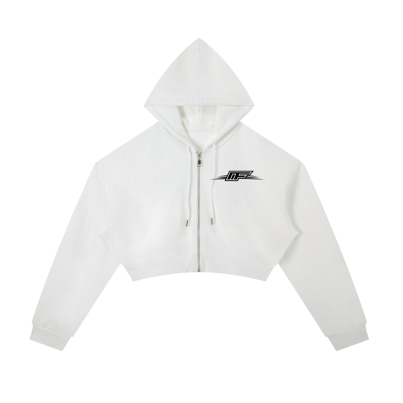 Essential Cropped Zip-Up Hoodie