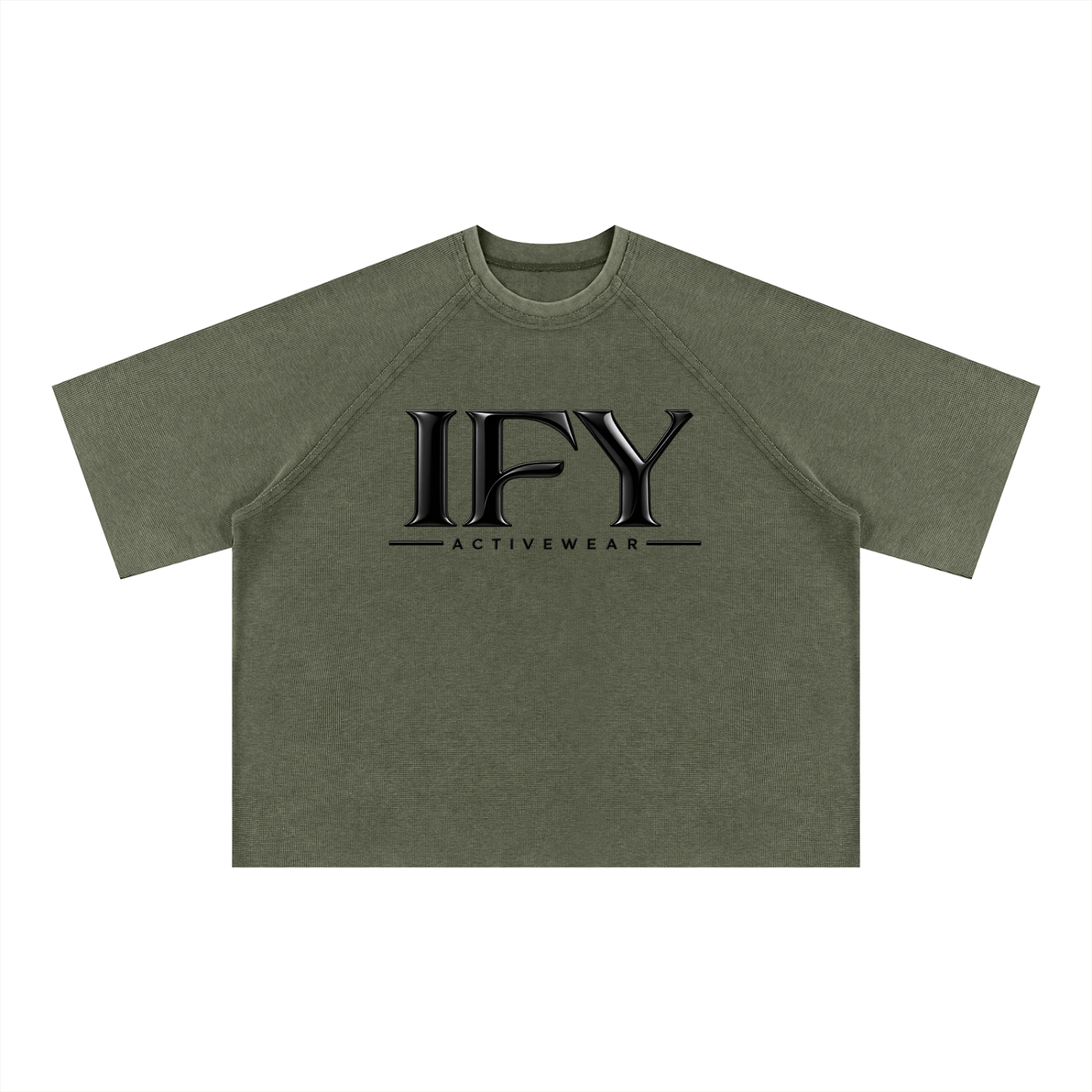 Unisex Mineral Wash Boxy Waffle T-Shirt