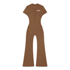 Women’s Tight Flared Leg Quarter-Zip Jumpsuit