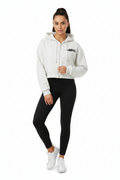 Essential Cropped Zip-Up Hoodie