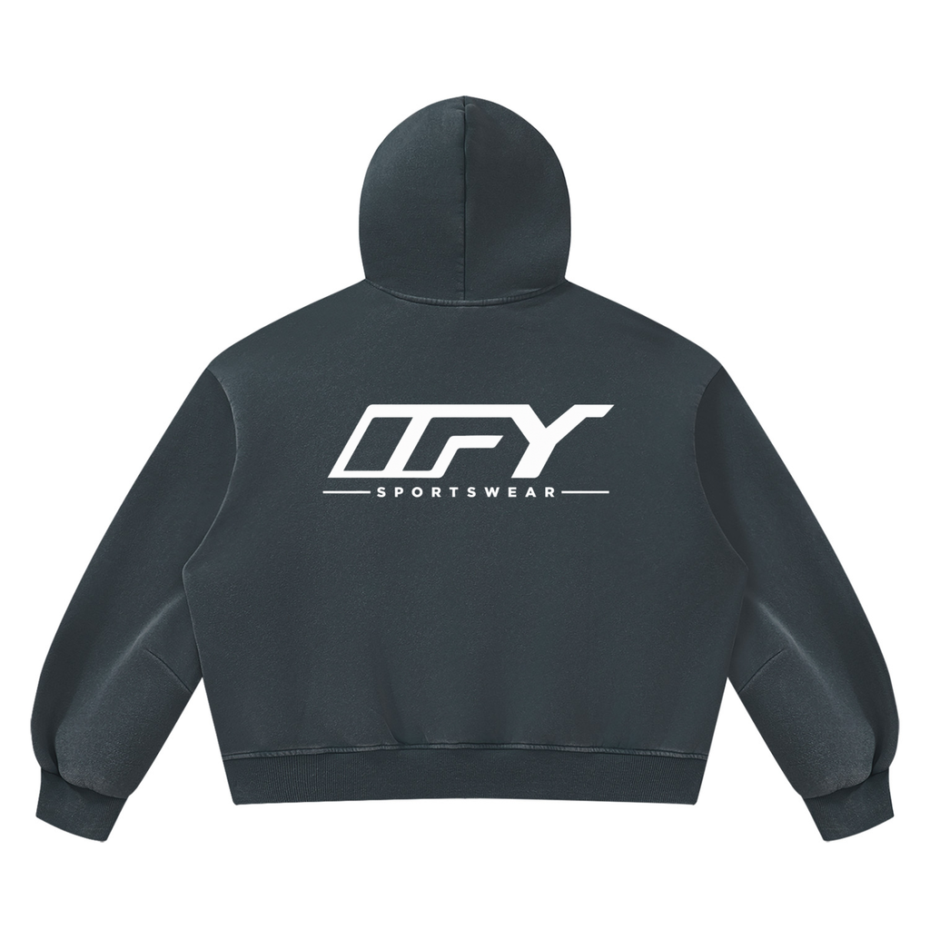 Unisex Vintage Wash Boxy Fleece Hoodie