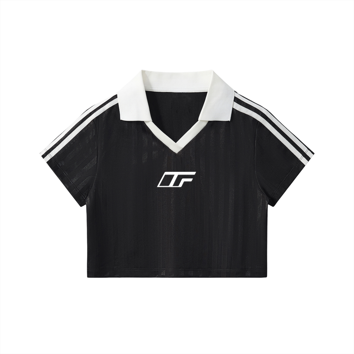 Elevate Your Style with Our Cropped Jersey with Contrast Collar