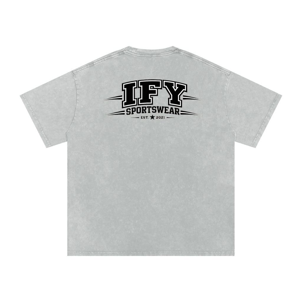 Snow Washed Oversized Cotton T-Shirt