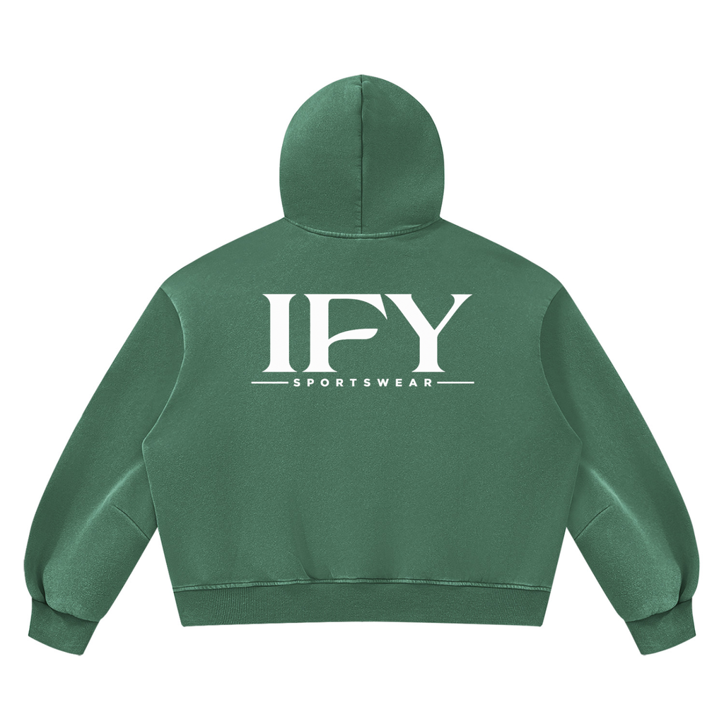 Unisex Vintage Wash Boxy Fleece Hoodie
