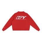 Essential Fleece Mock-Neck Crew Sweatshirt