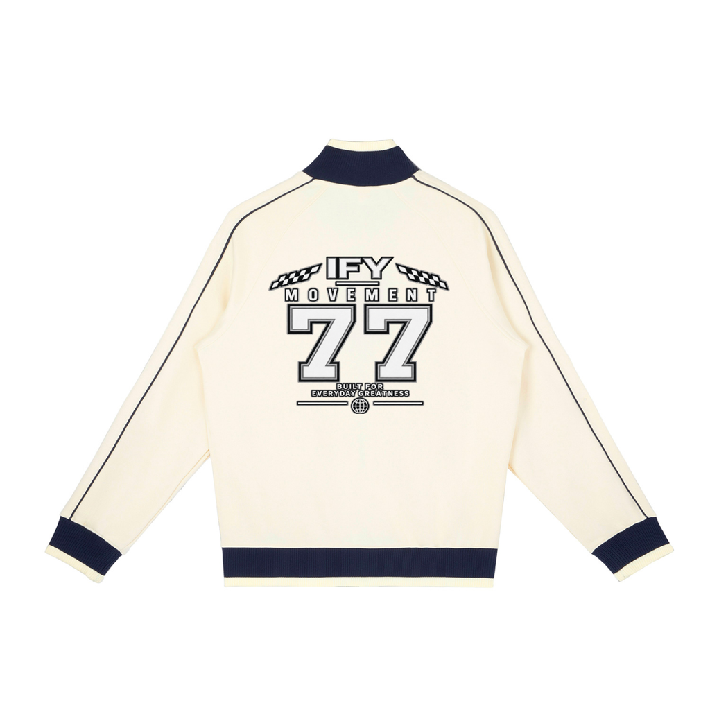 Color Block Raglan Sleeve Zip Track Jacket