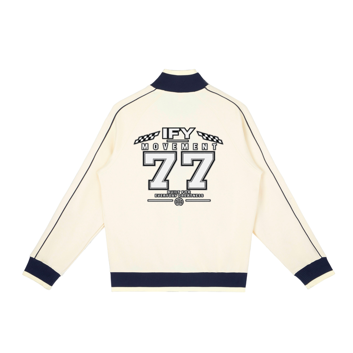 Color Block Raglan Sleeve Zip Track Jacket