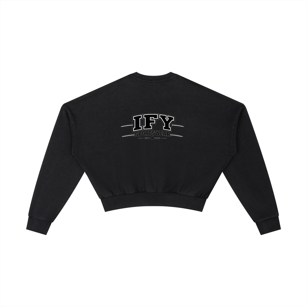 Vintage Washed Cropped Sweatshirt - Effortless Style for Any Occasion
