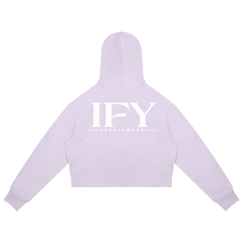 Cropped Zip-Through Hoodie