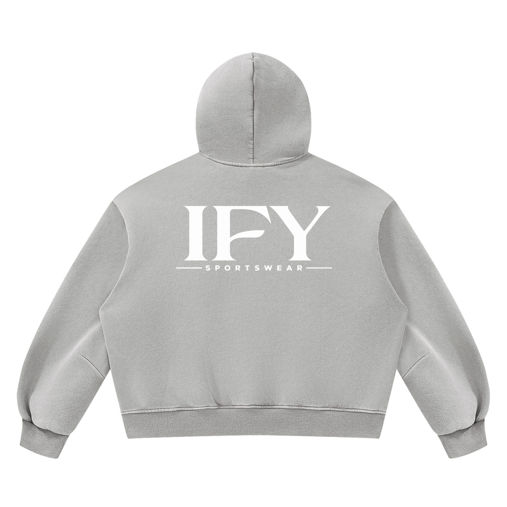 Unisex Vintage Wash Boxy Fleece Hoodie