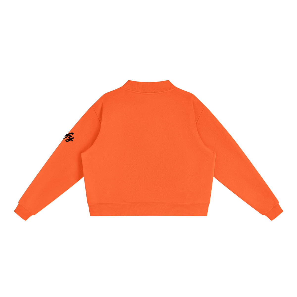 Oversized Mock-Neck Fleece Sweatshirt