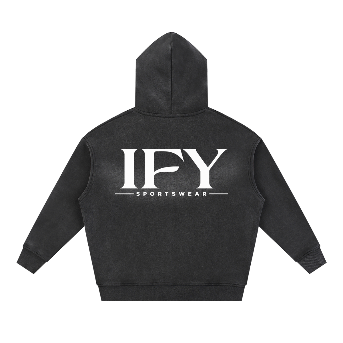 Sunfade Two-way Zipper Boxy Fleece Hoodie