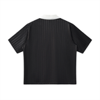 Contrast Collar Striped Soccer Jersey