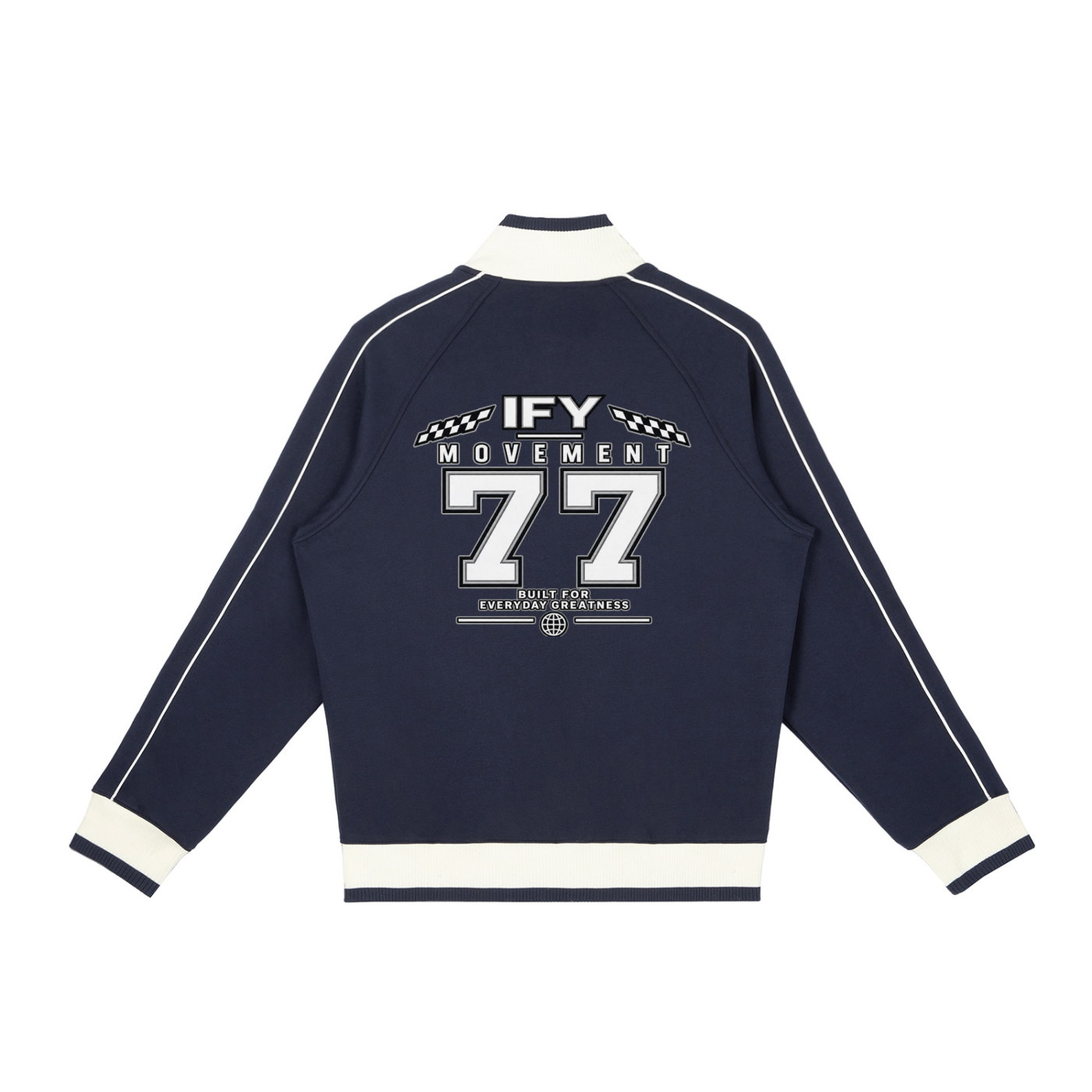 Color Block Raglan Sleeve Zip Track Jacket