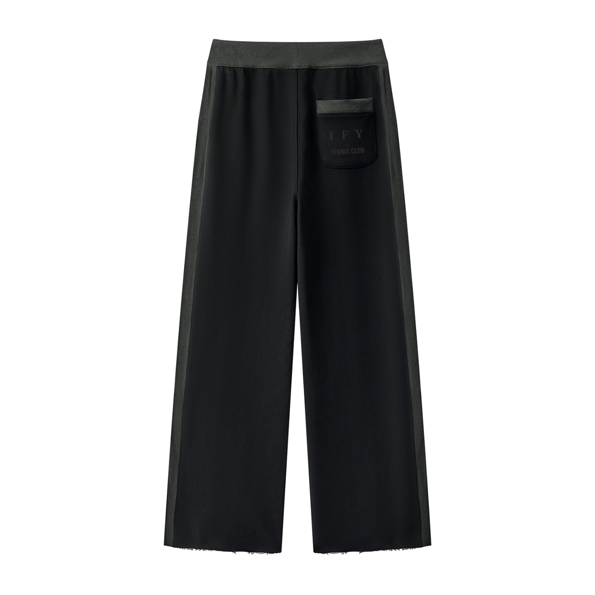 Colour Block Raw Hem Sweatpants