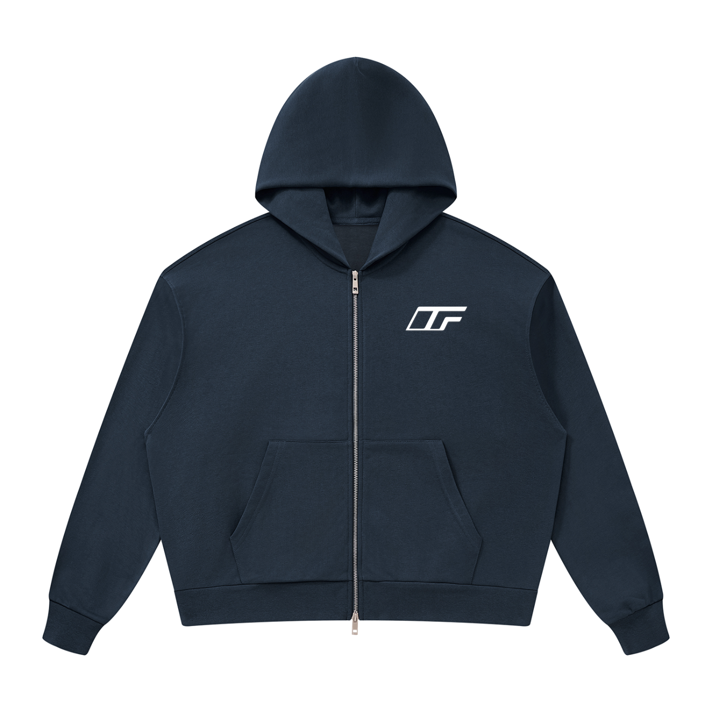 Unisex Drop Shoulder Full Zip Hoodie - Comfort Meets Style for Every Occasion