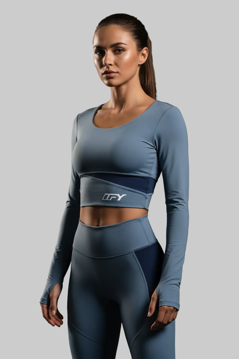 Women's Panelled Long Sleeve Yoga T-Shirt