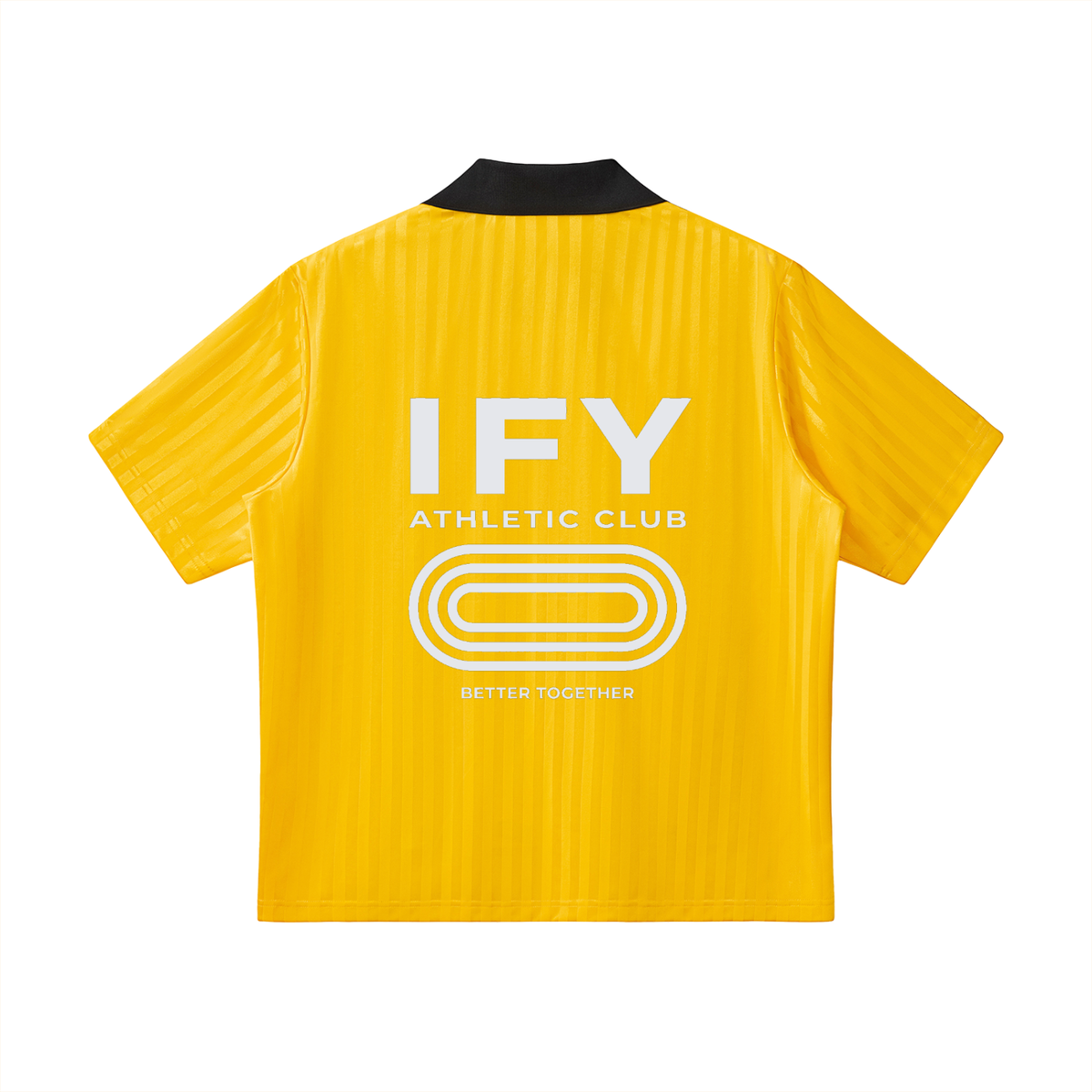 Contrast Collar Striped Soccer Jersey