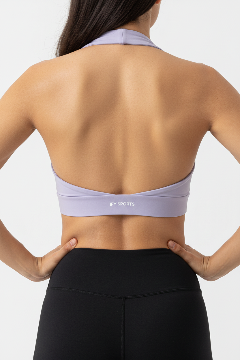 Elevate Your Workout with Our Women's Halter Sports Bra