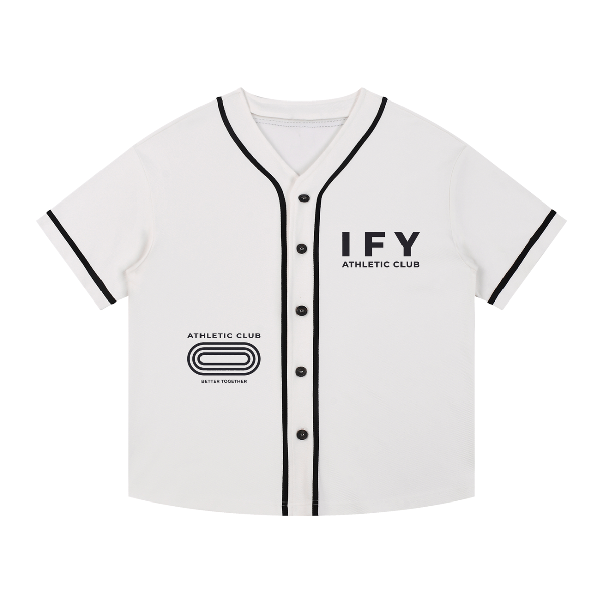 Contrast Piped Button-Up Jersey