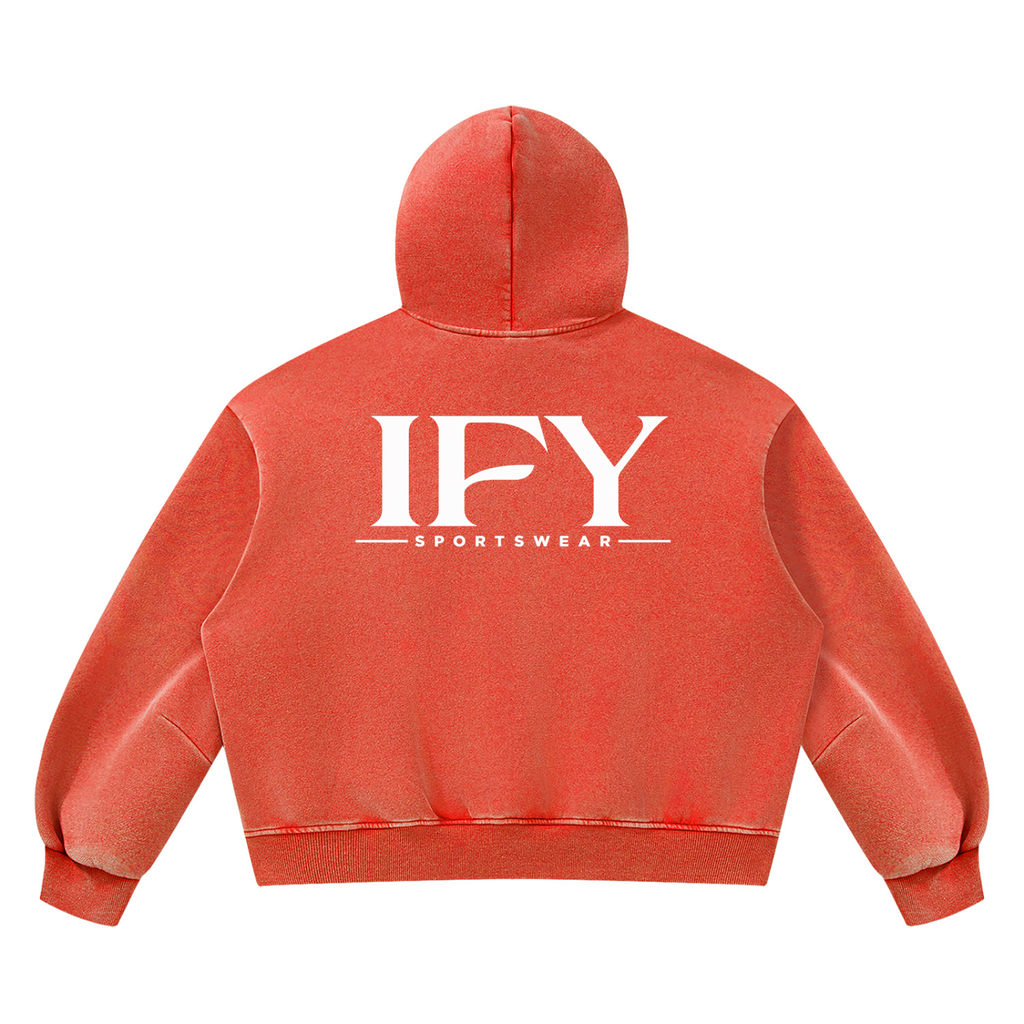 Unisex Vintage Wash Boxy Fleece Hoodie
