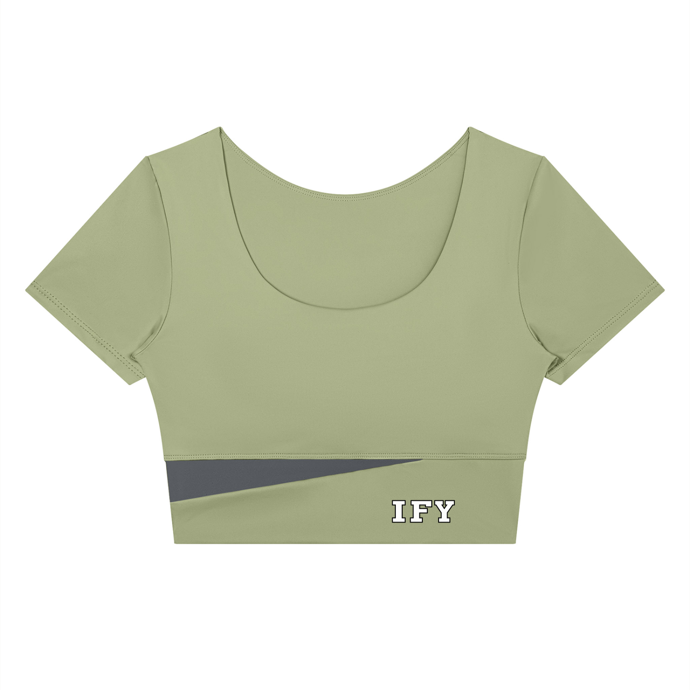 Women's Panelled Crop Yoga T-Shirt
